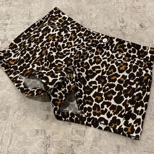 EUC J.Crew cheetah shorts.